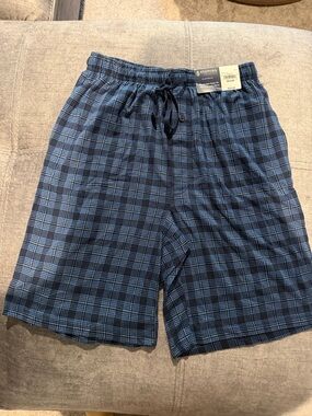 Stafford Men’s Blue Plaid Lounge Shorts